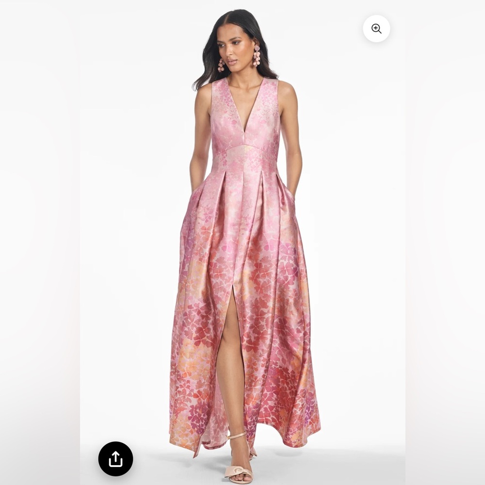 Sachin + Babi Brooke Floral Maxi Gown - light sunset hydrangea - Picture 3 of 14